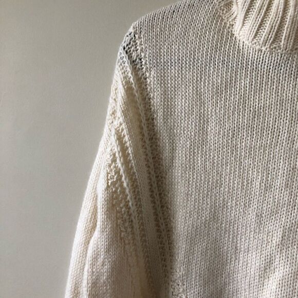 NWT-Maison Jules Cream Wool Blend Mock Turtleneck - Picture 3 of 10